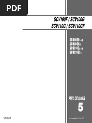 Honda SCV100F Overview and Details | PDF