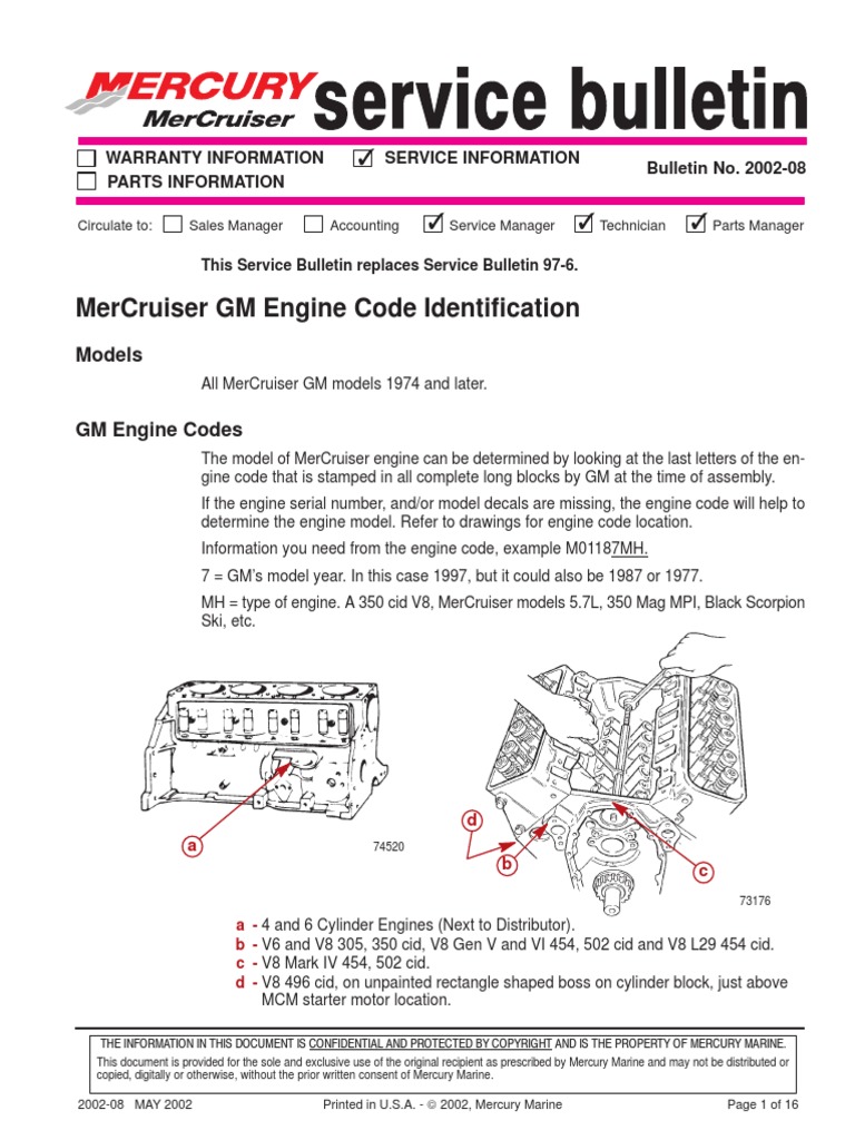 02 08 MercruiserEngine Code Identification | PDF