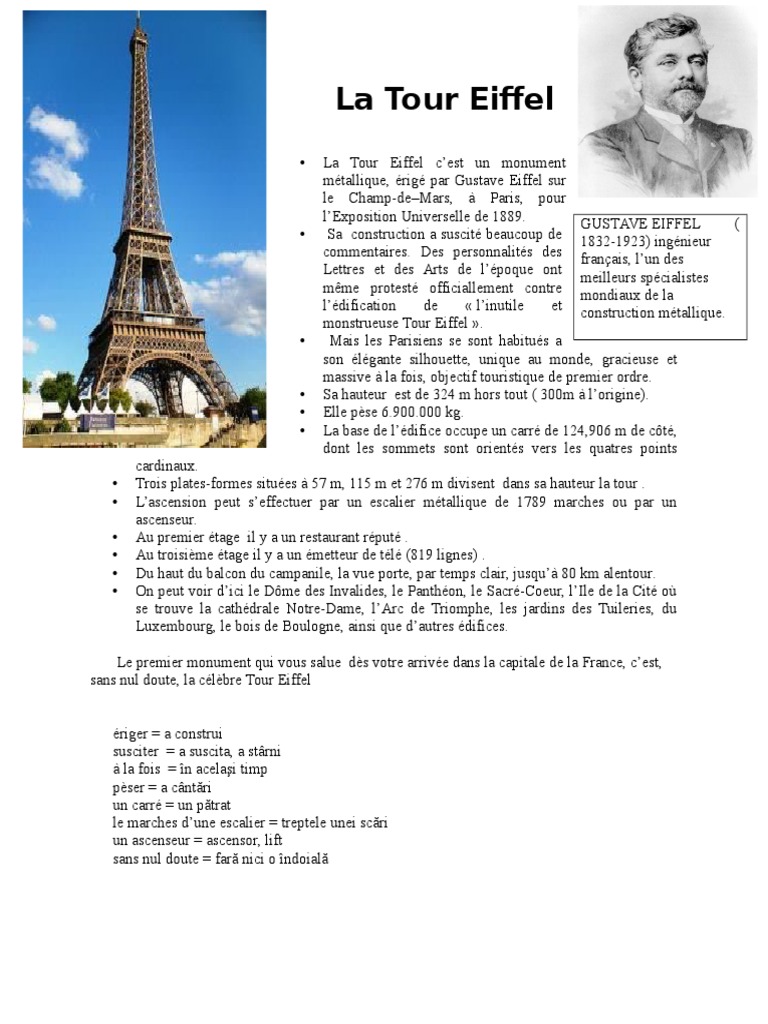 La Tour Eiffel | PDF | Transport | Science