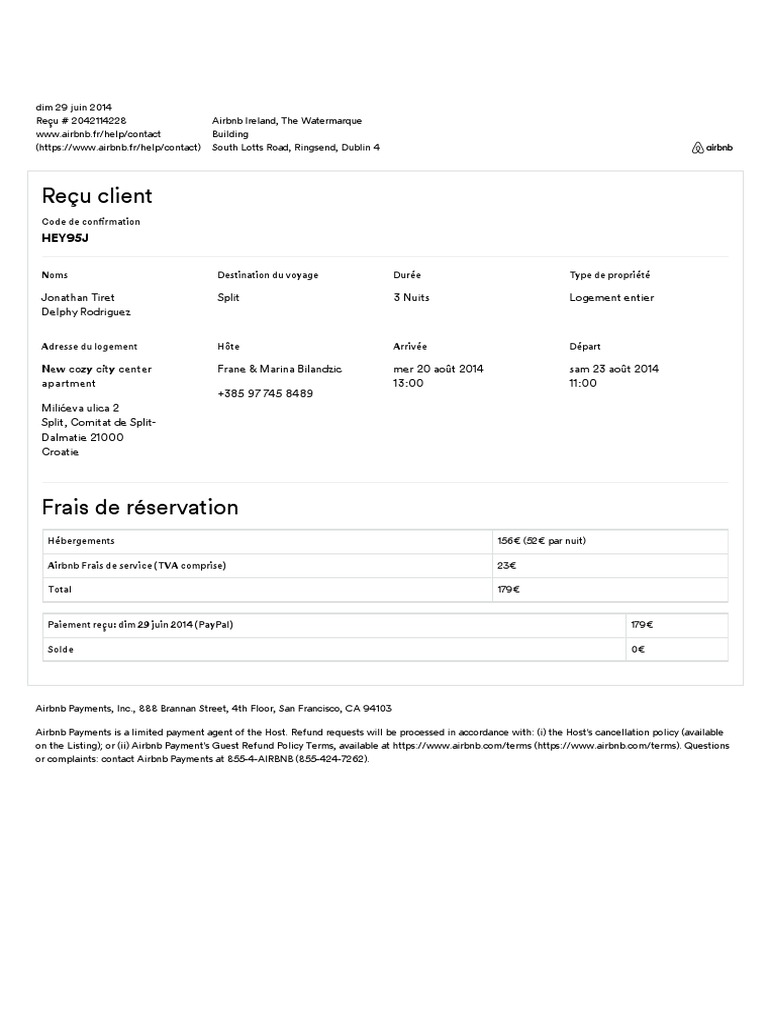 for code airbnb confirmation Receipt, Airbnb Confirmation HEY95J.pdf Code