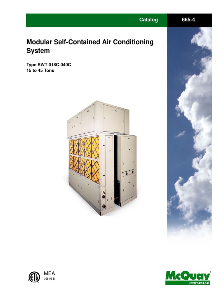 Mcquay | PDF | Hvac | Mechanical Fan