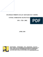 SNI-1726-2002 Standar Perencanaan Ketahanan Gempa Untuk Struktur Bangunan Gedung