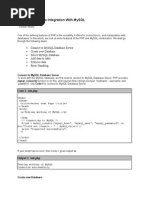 PHP and Database Integration With MySQL