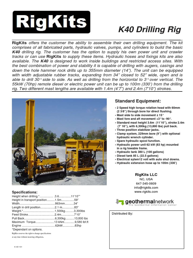 2 K40 Brochure | PDF | Oil Well | Drilling Rig