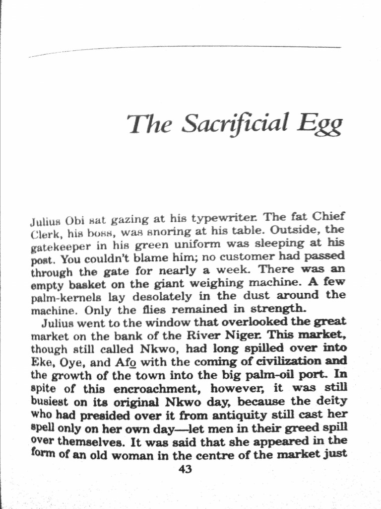 The Sacrificial Egg by Chinua Achebe PDF