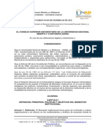 Acuerdo No. 056 Del 6 de Diciembre de 2012 Reglamento de Bienestar Institucional Ok