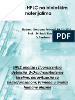 Primena HPLC Na Biološkim Materijalima