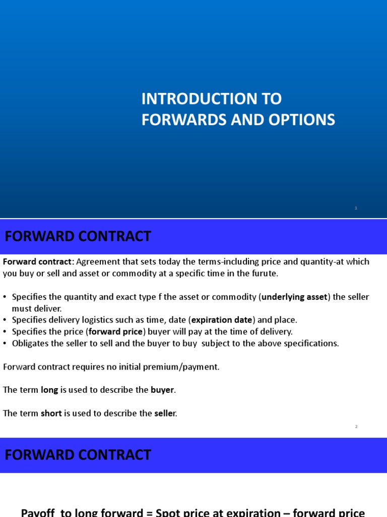 Forwards and Options: A Comprehensive Guide | PDF | Option (Finance ...