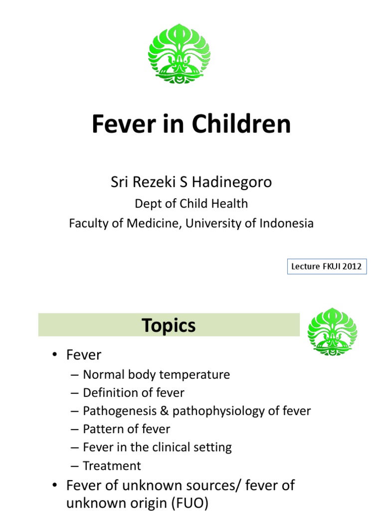 Fever Management in Pediatric Patients | PDF | Fever | Infection