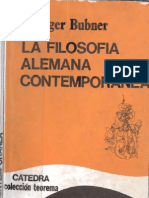 BUBNER, Rüdiger (1991) La Filosofía Alemana Contemporánea PDF