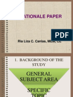 Rationale Paper Format