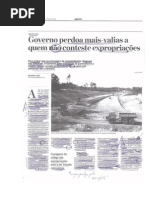 'Governo perdoa mais-valias a quem não conteste expropriações' (Jornal de Negócios, 18.08.2014)