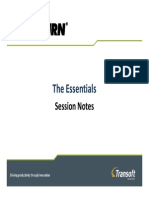 Auto Turn the Essentials Session Notes