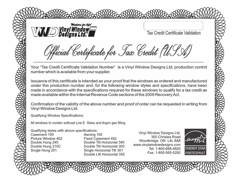 Tax Credit Certificate for Windows | PDF | Business | Technology ...