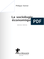 STEINER, Philippe. La Sociologie Économique