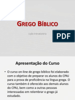 Curso Online Grego Bíblico