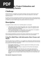 Data Quality Project Estimation and Scheduling Factors