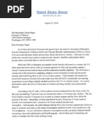 Tester-Walsh Letter to Secretary Hagel Veterans Claims Processing