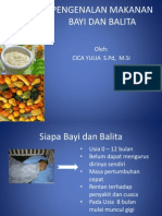 Pengenalan Makanan Bayi Dan Balita