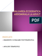 Evaluarea Ecografica Abdominala La Adult (Anatomie, Indicatii, Limite) - O Marica