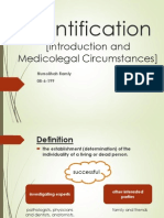 Identification (Introduction and Medicolegal Circumstances)