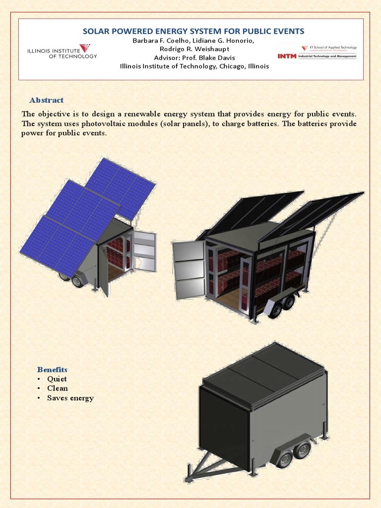 Solar Energy System for Events | PDF | Science & Mathematics
