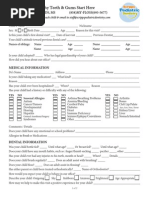 Scripps Pediatric Dentistry New Patient Form & Health History