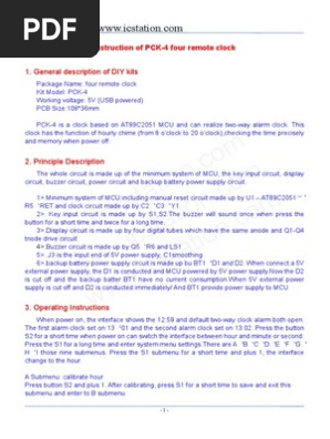 PCK-4 four remote clock datasheet
