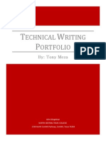 Technical Writing Portfolio by Tony Meza