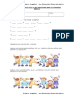 Prueba de Diagnostico de Educacion Matematica Primero Basico