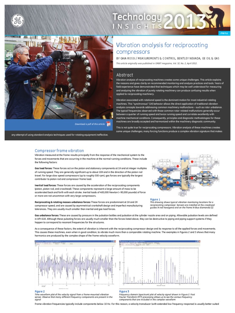 Vibration Analysis Recip Compressors PDF