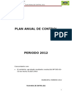 Plan Anual de Control2012