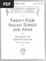 24 Italian Songs And Arias Medium Low Classical Music - 
