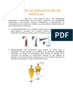 Métodos de Separación de Mezclas