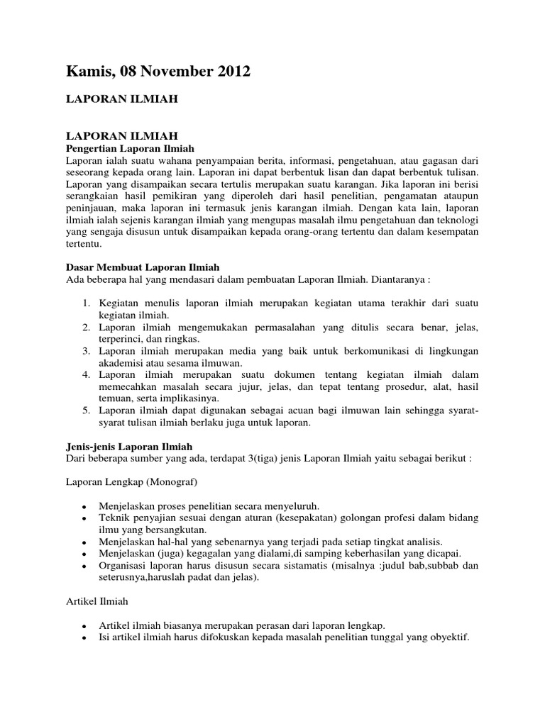 Contoh Karya Ilmiah