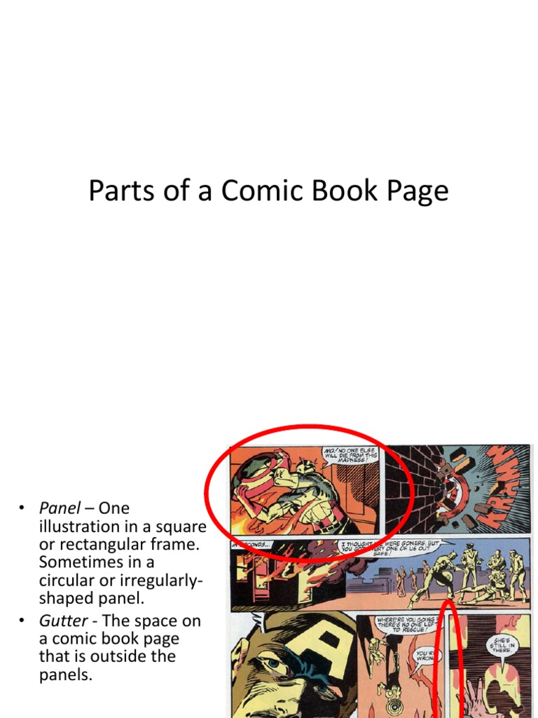 Parts of a Comic Book Page Explained | PDF