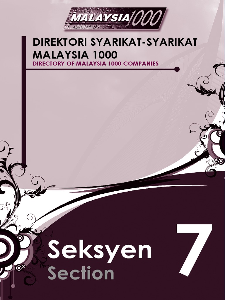 Malezya En Buyuk 1000 Sirket Irtibat Bilgileri Pdf