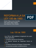 Reforma A La Salud - Ley 100 - 1993