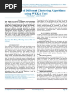 Comparison of Different Clustering Algorithms Using WEKA Tool