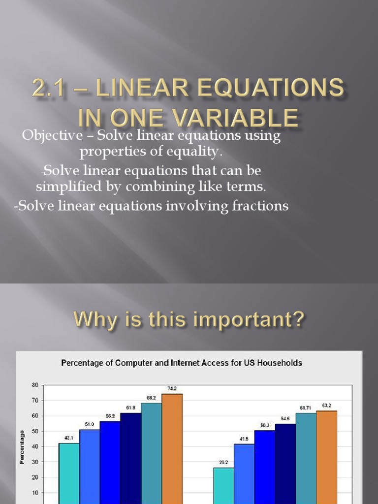 Chapter 2 1 - Linear Equations | PDF | Equations | System Of Linear ...