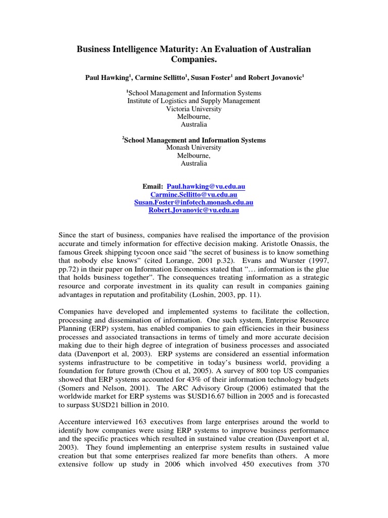 Business intelligence research paper topics image