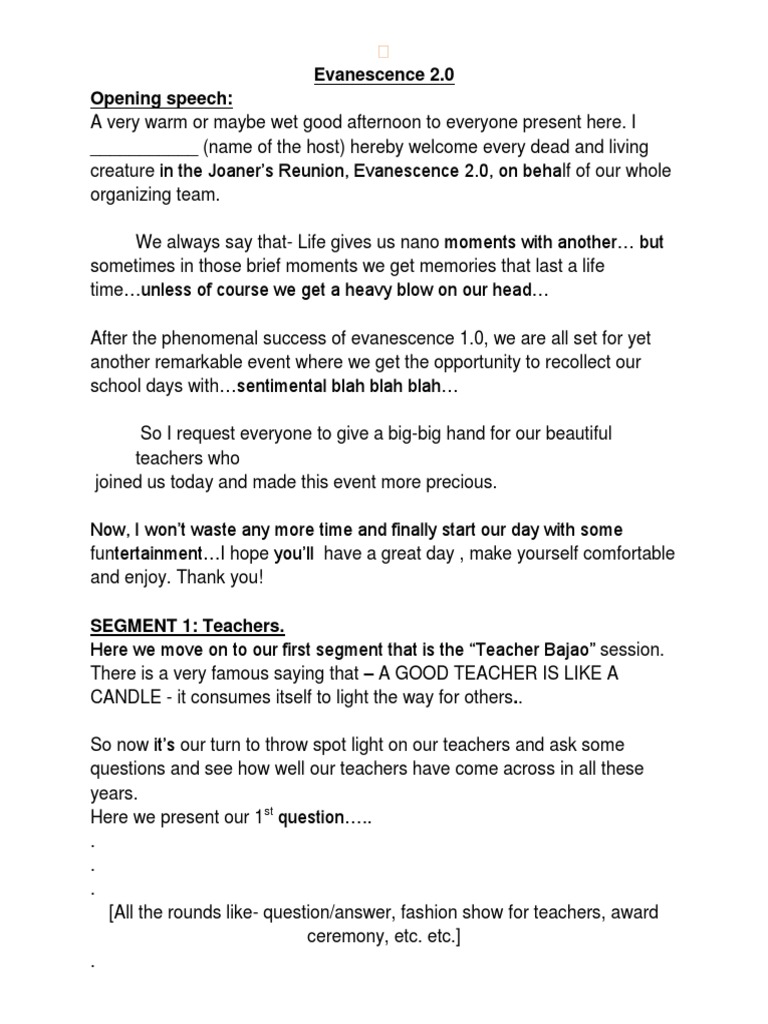 Event Hosting Script Pdf