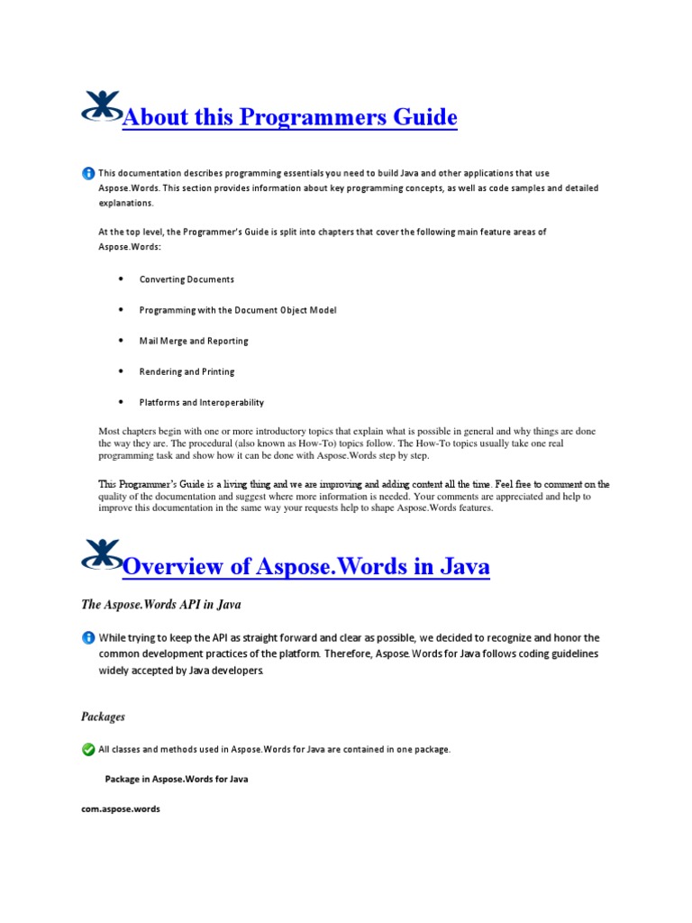 Aspose Words Programmers Guide Pdf File Format Application Programming Interface