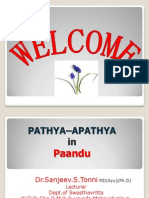 Pathya - Apathya in Paandu