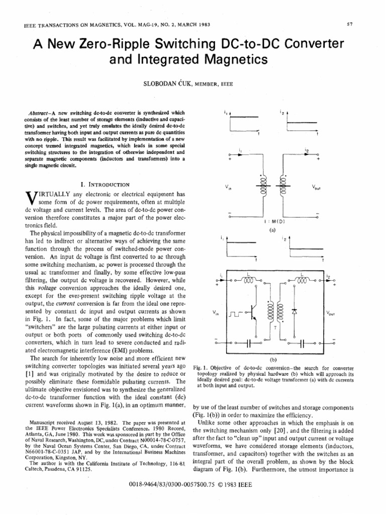 A New Zero-Ripple Switching DC-To-DC Converter | PDF | Inductance ...