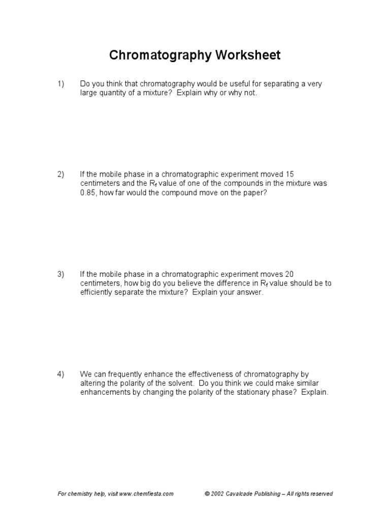 Chromatography PDF Elution Chromatography