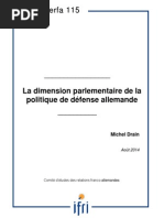 "La dimension parlementaire de la politique de défense allemande" Par Michel Drain 