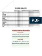 Jadual Bulan Ramadhan Saya