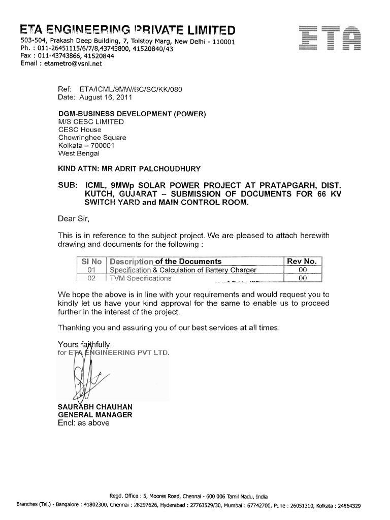 66 KV Switchyard Submission Documents | PDF | Battery Charger | Battery ...