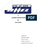 A Summer Training Report ON CNC System